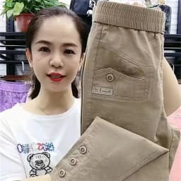 Korean Women's pants Spring Summer New 2025 Fashion Casual Slim Elastic Waist Pants Female Loose Harun pants Ladies Trousers