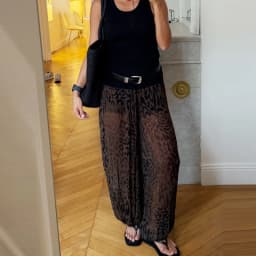 HXAO 2025 Women's Pants Animal Print Wide Pants Autumn Ladies Vintage Baggy Lantern Trousers Y2K Pleated Oversize Wide Leg Pants