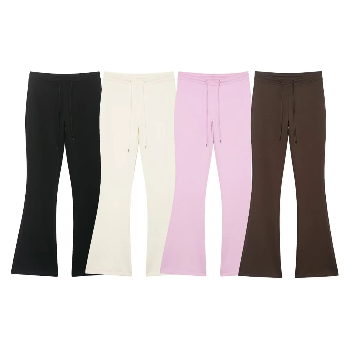 Autumn New Women's Fashionable Casual High-Waisted Trumpet Pants Drawstring Trouser Daily Sportys