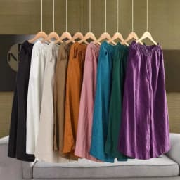 Johnature Women Vintage Linen Wide Leg Pants Elastic Waist Solid Color Trousers 2025 Spring New Loose Casual Female Long Pants