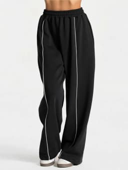 Loose Yoga Trousers Casual Fashion Straight Wide Leg Sports Pants Women Gym Sweatpants Elastic High Waist Fitness Running Pants