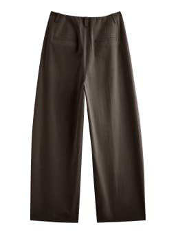 ZIQIAO 2025 Summer Women's Tencel High-Waisted Trousers - Curved Hem & Fluid Slimming Silhouette Pants 25ZQ92308