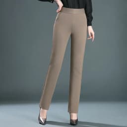 Ladies Casual Leggings Elastic High Waist Work Pants Fat Man Trousers Spring Summer Commuter Dress Trousers Straight Pants