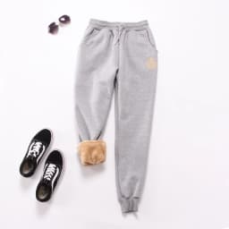 Cotton Women's Velvet Pants 2020 Fashion Autumn Winter Warm Women's Trousers Casual Lamb Fur Harem Pants Eembroidery Sweatpants