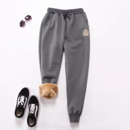 Cotton Women's Velvet Pants 2020 Fashion Autumn Winter Warm Women's Trousers Casual Lamb Fur Harem Pants Eembroidery Sweatpants