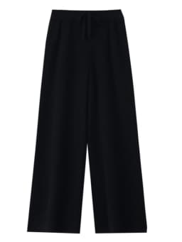 Women 100% Merino Wool Knitted Pants Elastic Waist Autumn Winter Wide Leg Trousers Casual Versatile Cashmere Korean Style Pants