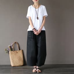 Johnature 2025 Wide Leg Loose Women Pants Big Pockets Cotton Linen Ankle-length Casual Loose Trouser