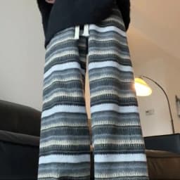 Harajuku Contrast Color Stripe Wide Leg Trousers Casual Y2k Aesthetic Women Straight Pants Vintage Grunge Loose Pantalon Femme
