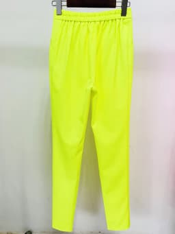 HIGH STREET Newest 2026 Designer Fashion Trousers Women‘s Hot Fluorescein Yellow Pencil Pants