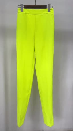 HIGH STREET Newest 2026 Designer Fashion Trousers Women‘s Hot Fluorescein Yellow Pencil Pants
