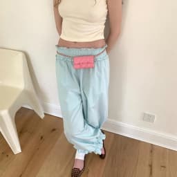 Y2K Balloon Pants Women Pleated Wide Leg Long Bloomers Baggy Barrel Pants Cute Preppy Lantern Trousers Vintage Streetwear