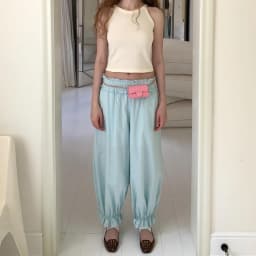 Y2K Balloon Pants Women Pleated Wide Leg Long Bloomers Baggy Barrel Pants Cute Preppy Lantern Trousers Vintage Streetwear