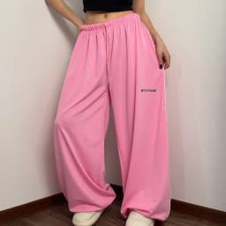 High Waist Straight Leg Pants Loose Fit Slimming Trousers Casual High Waist Polyester Fabric Ladies Straight Trousers