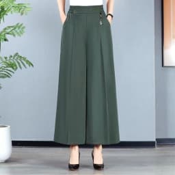 High Waist Wide Leg Pants for Mom Summer New Dra Women Middle-Aged Skirt Pants Large Foot Wide Leg Pants Casual Trousers