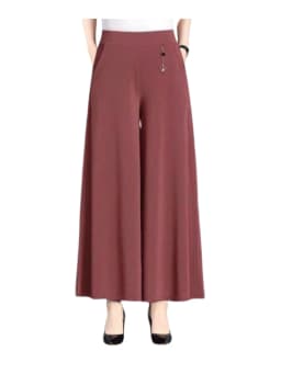 High Waist Wide Leg Pants for Mom Summer New Dra Women Middle-Aged Skirt Pants Large Foot Wide Leg Pants Casual Trousers