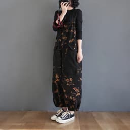 Retro Print Anti-Aging Denim Overalls Women's Faion Spring New plus Size Slimming One-Piece Pants High Waist Cotton Casual
