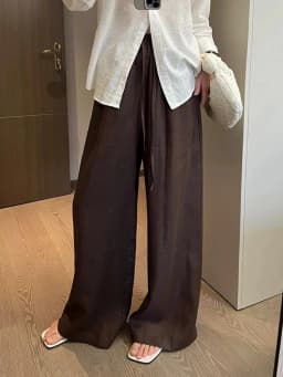 High Waist Linen Women Wide Leg Pants Summer Thin Loose Casual Pants Harajuku Korean Solid All Match Straight Trousers