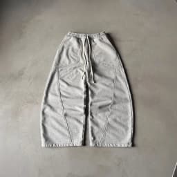 Deeptown Grey Vintage Y2k Women's Sweatpants Harajuku Oversized Wide Leg American Style Man Pants Baggy Casual Hip Hop Trousers