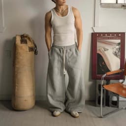Deeptown Grey Vintage Y2k Women's Sweatpants Harajuku Oversized Wide Leg American Style Man Pants Baggy Casual Hip Hop Trousers