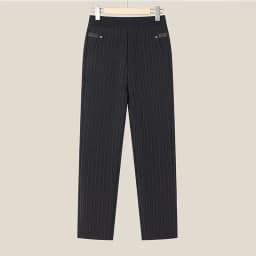 Autumn Winter Middle Aged Women Elastic Waist Casual Straight Pants Female Trousers Wild Slim Stripe Black Gray Pencil Pants 5XL