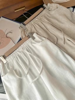 Washed Linen Wide Leg Pants Casual Cotton Linen Loose Feel Women's New Style Comfortable Loose Fit Trousers Fashionable
