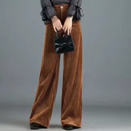 Velvet Wide Leg Pants Women High Waist Baggy Big Size Sweatpants Korean New Casual Pantalones Office Loose Straight Trousers