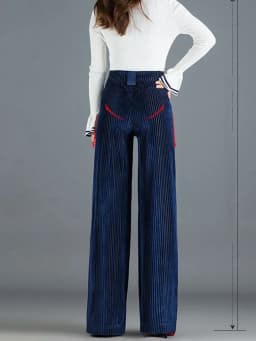 Velvet Wide Leg Pants Women High Waist Baggy Big Size Sweatpants Korean New Casual Pantalones Office Loose Straight Trousers
