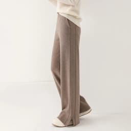 2024 Women's High-Waisted Wool Pants Loose Fit Cashmere Knitted Wide-Leg Floor-Length Fashionable Hot Selling