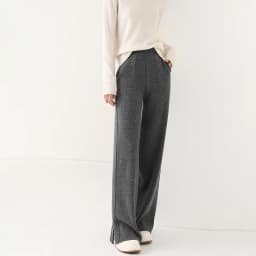 2024 Women's High-Waisted Wool Pants Loose Fit Cashmere Knitted Wide-Leg Floor-Length Fashionable Hot Selling