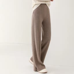 2024 Women's High-Waisted Wool Pants Loose Fit Cashmere Knitted Wide-Leg Floor-Length Fashionable Hot Selling