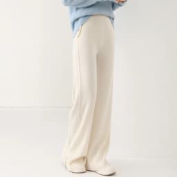 2024 Women's High-Waisted Wool Pants Loose Fit Cashmere Knitted Wide-Leg Floor-Length Fashionable Hot Selling