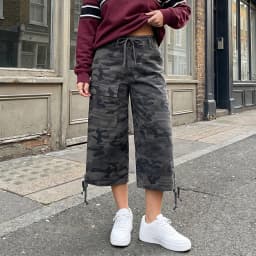 Casual Camouflage Workwear Shorts Women's Loose Fit Seven-Foot Jeans Denim Pants with Pockets Street Style Summer 2025