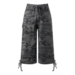 Casual Camouflage Workwear Shorts Women's Loose Fit Seven-Foot Jeans Denim Pants with Pockets Street Style Summer 2025