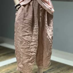 High Waist Cotton Linen Seven-Foot Pants Women Summer Large Size Loose Casual Versatile Thin Middle-Length Harlan Pants