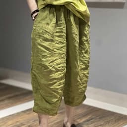 High Waist Cotton Linen Seven-Foot Pants Women Summer Large Size Loose Casual Versatile Thin Middle-Length Harlan Pants