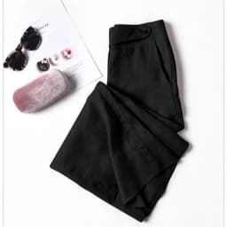 High Waist Cotton Linen Wide Leg Casual Pants Loose Women's Trousers Autumn Season Commute Style Asymmetric Design Long Pants