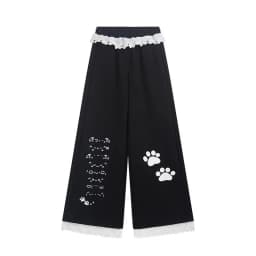 Kawaii Women Casual Pants Harajuku Cartoon Print Y2K Subculture Chic Loose Trousers Street Bottoms for Hot Girls Daily Outfit