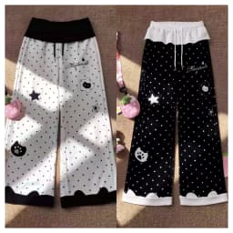 Kawaii Women Casual Pants Harajuku Cartoon Print Y2K Subculture Chic Loose Trousers Street Bottoms for Hot Girls Daily Outfit