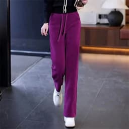 Add Velvet Padded Casual Trousers Lady Autumn Winter New 2027 High Waist Corduroy Pants Women's Large Size Straight Pants Female