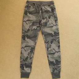 Women's Camouflage Army Green Pants Cotton Sports Jogging Trousers Lace Up Elastic Waist Casual Sweatpants