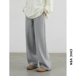 CHIC VEN Women Sports Sweatpants Loose New Elastic High Waisted Fleece Casual Pants Female Full Trousers Autumn Winter 2024