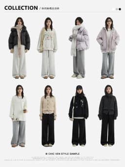 CHIC VEN Women Sports Sweatpants Loose New Elastic High Waisted Fleece Casual Pants Female Full Trousers Autumn Winter 2024