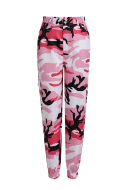 Womens Camo Cargo Trousers Casual Pants Ladies Military Army Combat Camouflage Pant
