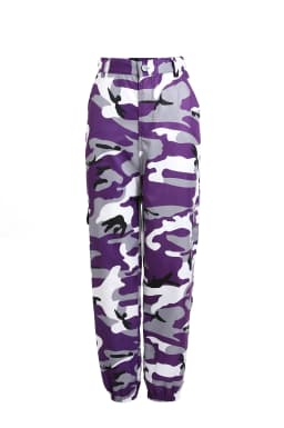Womens Camo Cargo Trousers Casual Pants Ladies Military Army Combat Camouflage Pant