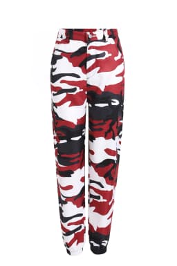 Womens Camo Cargo Trousers Casual Pants Ladies Military Army Combat Camouflage Pant