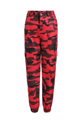 Womens Camo Cargo Trousers Casual Pants Ladies Military Army Combat Camouflage Pant