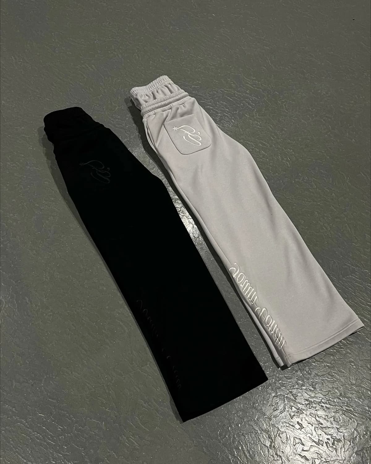 American Retro Double Layer Sweatpants Y2K Pants Mens Womens Solid Color Letter Graphic Embroidered Casual Baggy Sweatpants