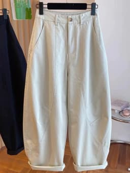 South Korea Dongdaemun Internet Celebrity Casual Scimitar Pants Women 2025 Summer New Loose Nine-point Pants Versatile