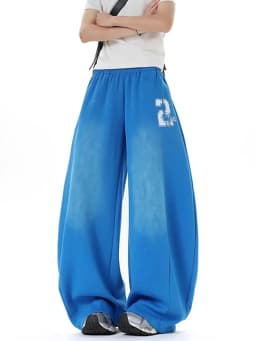 American Hip Hop Letter Streetwear Y2K Pants Women Vintage Harajuku Gradient High Waist Loose Trousers Spring Bf Straight Pant
