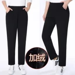 5XL Middle-aged Womens Trousers Casual Loose Elastic High Waist Mother Pants Warm Female Spring Autumn Mom Pants Pantalon Femme